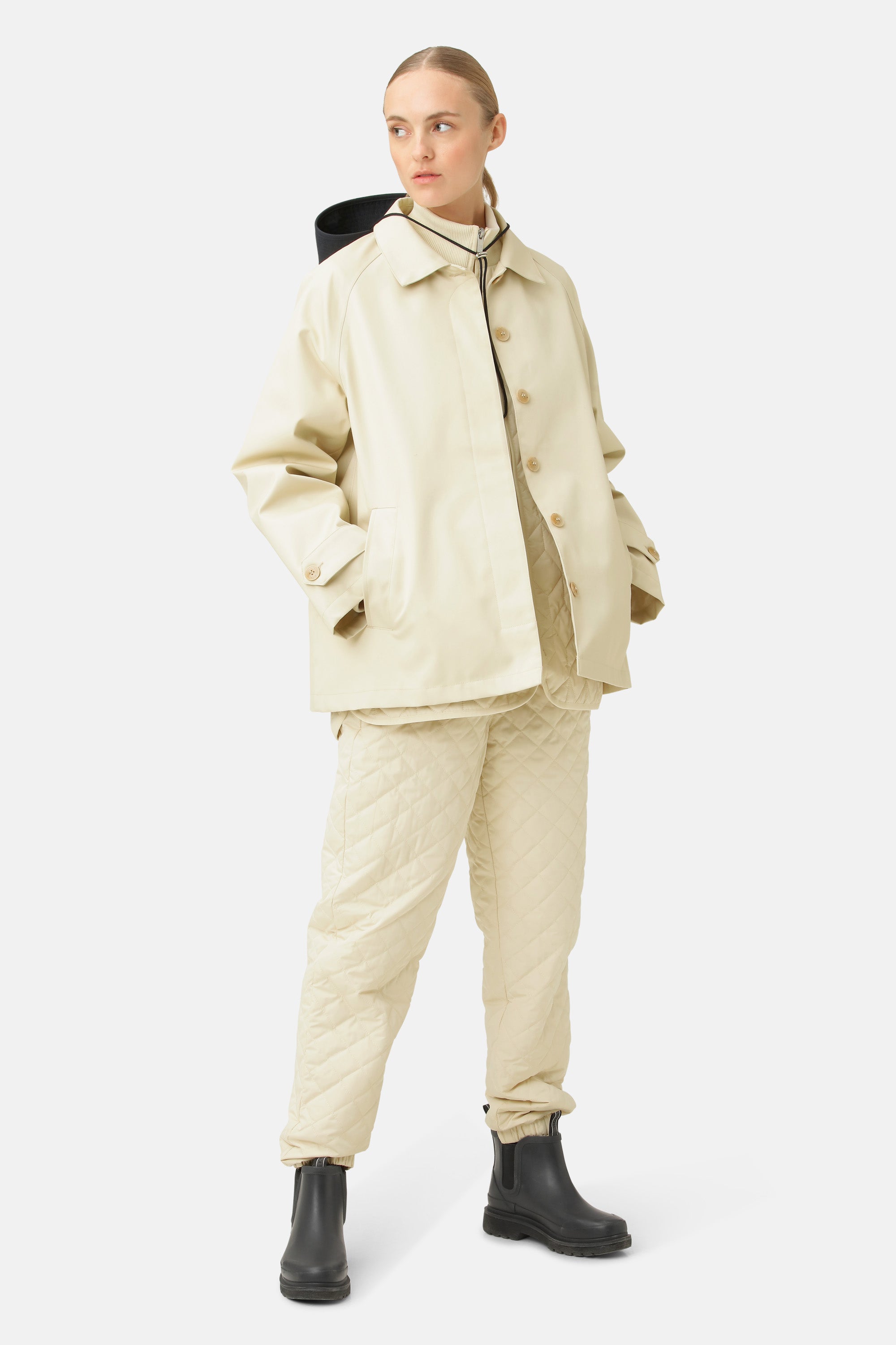 Ilse Jacobsen Hornbæk Rain Cotton raincoat Jacket 132 Bleached Sand